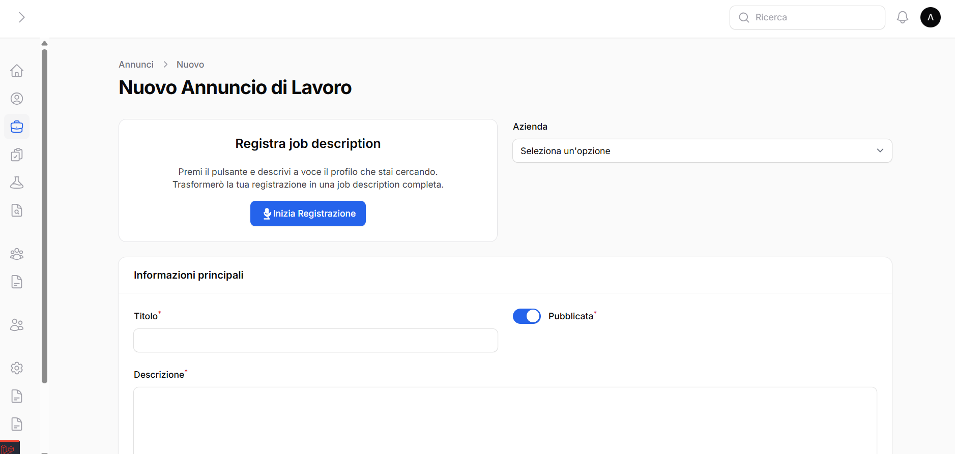 Definisci la Posizione